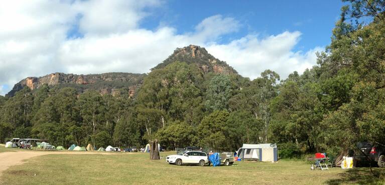 Newnes campground, Wollemi National Park. Photo: NSW National Parks and Wildlife Service/Elinor Sheargold.