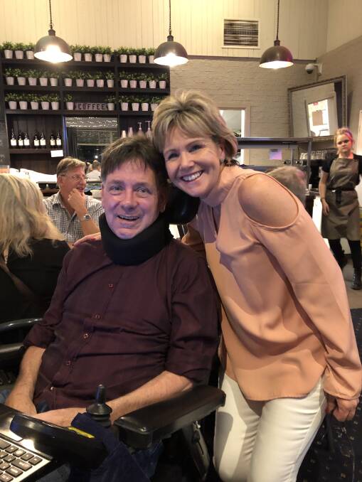 FUNDRAISING: Tony Campbell, with his wife Janine Graham, at a trivia fundraiser at Paddy's Hotel on April 6. Photo: SUPPLIED