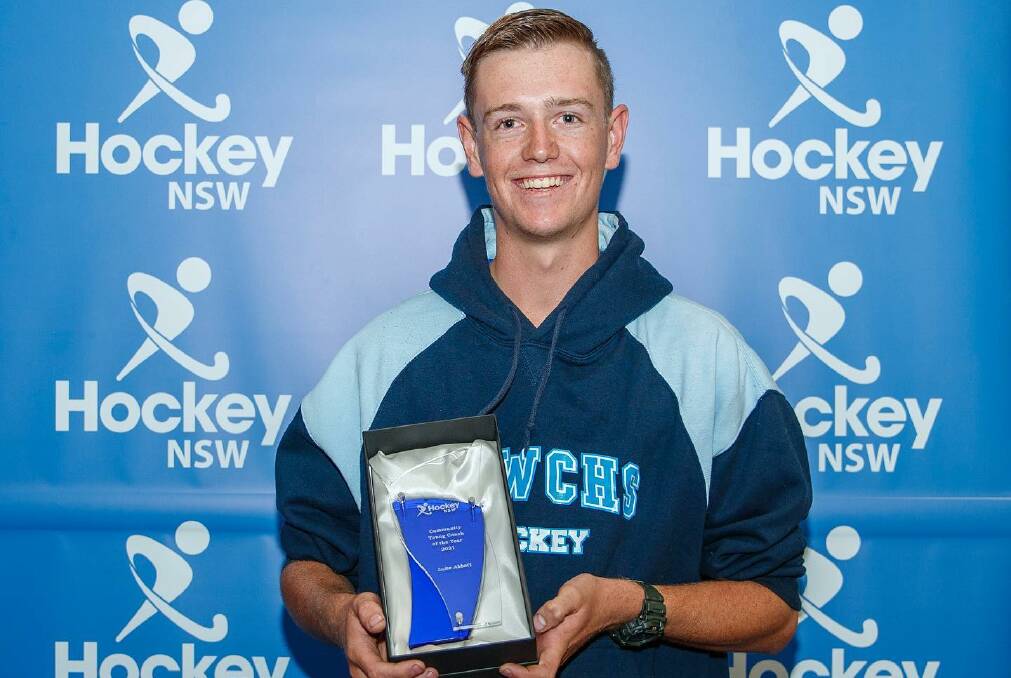 HONOUR: Luke Abbott was named the Hockey NSW Community Young Coach of the Year for 2021. Photo: CONTRIBUTED