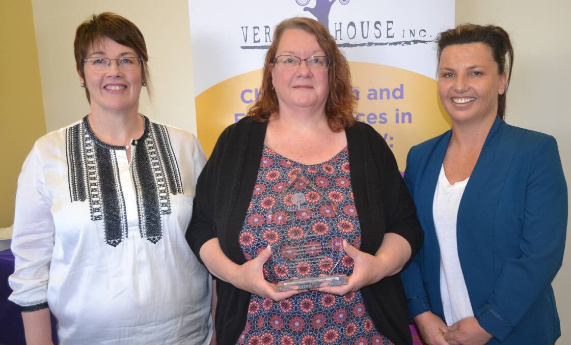 WINNER: Veritas operational manager Jacquie Ashleigh, Central West Foster Carer of the Year winner Julie Everson and Veritas CEO Jody Pearce. 