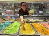 Annie's Ice Cream employee Megan Urza. Photo: BRADLEY JURD