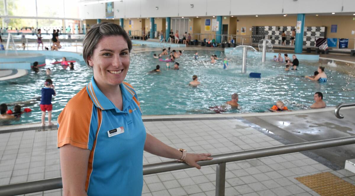STEADY NUMBERS AT POOL: Customer service supervisor Sarah Walsh at the Manning Aquatic Centre. Photo: CHRIS SEABROOK 123119cpool