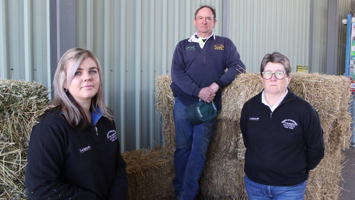 Shania Patterson, Iain McKean and Trish Arrow from Town and Country Rural Supplies. Photo: BRADLEY JURD