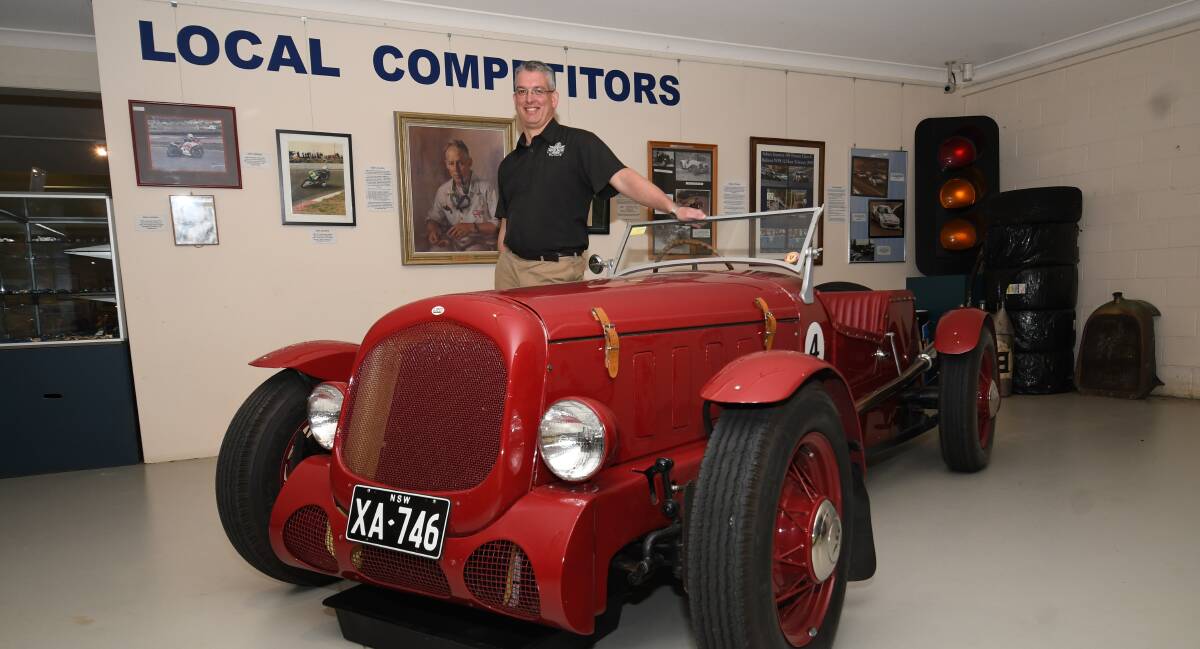 HOT LAP: National Motor Racing Museum coordinator Brad Owen, with a faithful replica of the George Reed Special, which will be used on Father's Day. Photo: CHRIS SEABROOK