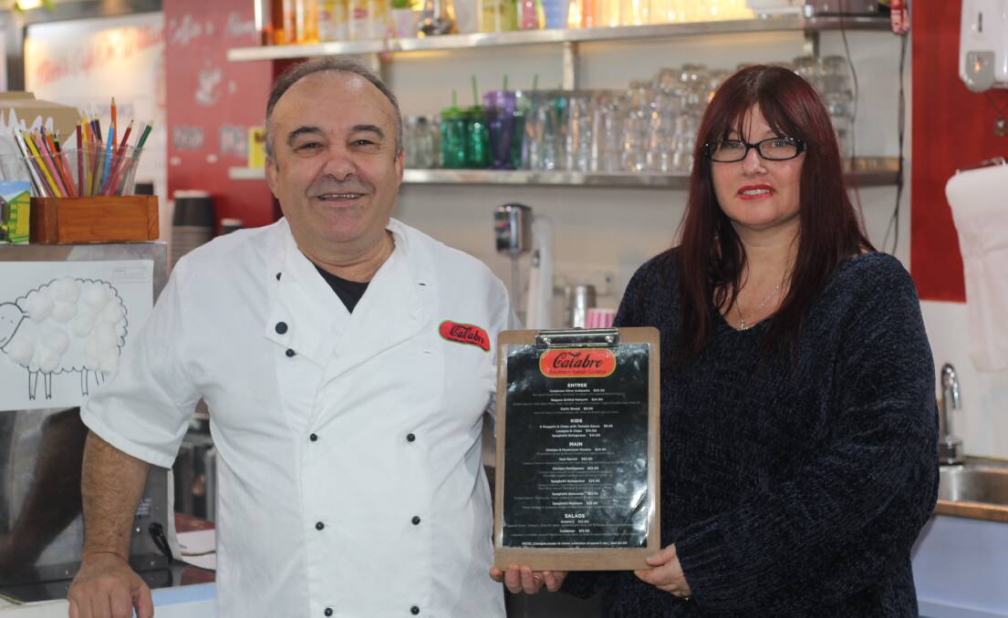 TAKEAWAY: Nikki's Cafe owners Pino and Nikki Calabro will be offering their and Calabro Southern Italian Cuisine menu everyday for takeaway.