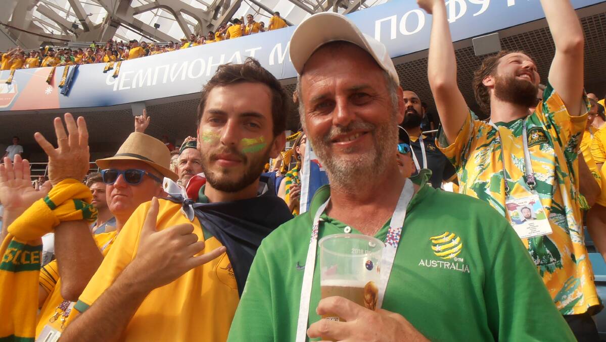 WHAT A TRIP: Russia threw up plenty of surprises for Bathurst's Tony Thorpe as he followed the Socceroos' progress in the World Cup. Photo: SUPPLIED 
