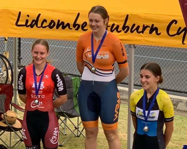 GOLD: Tyler Puzicha was one cyclist that won gold at Lidcombe on Saturday. Photo: BATHURST CYCLING CLUB
