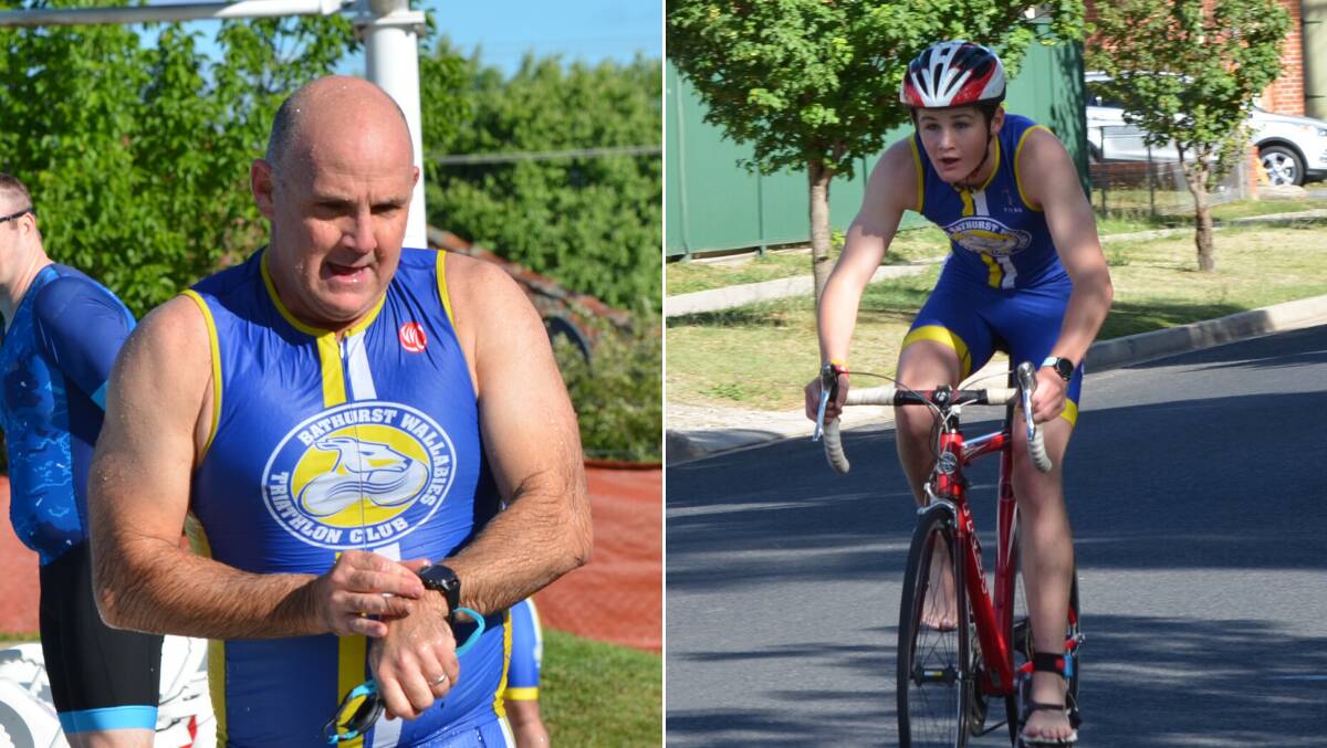 BRING IT ON: Father and son duo James and Will Kelly will take on the Central West Inter-Club Triathlon Series first round in Mudgee on Sunday. Photos: ANYA WHITELAW