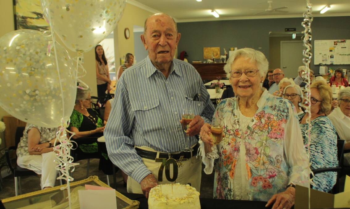 ANNIVERSARY: Bathurst couple John and Lorice Wells celebrated 70 years of marriage on Wednesday. Photo: BRADLEY JURD