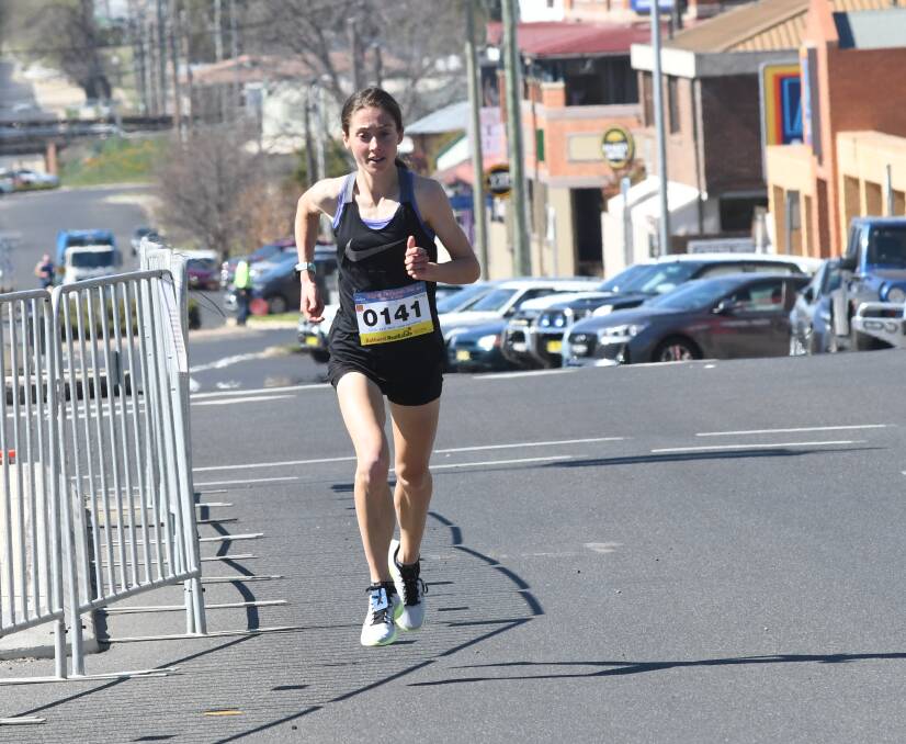DOMINANT: Warren local Paige Campbell was the first female across the line in Sunday's Bathurst Edgell Jog. Photo: CHRIS SEABROOK