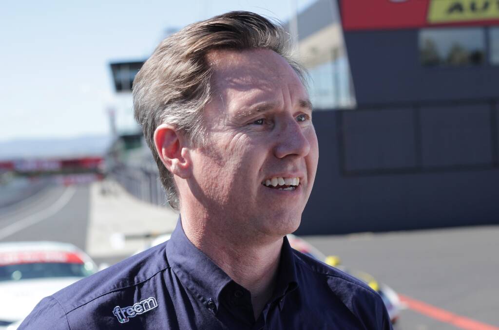 6 HOUR: Australian Racing Group CEO Matt Braid spoke at Mount Panorama on Friday morning. Photo: BRADLEY JURD
