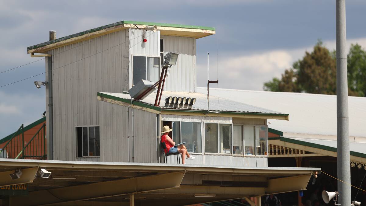 SNAPSHOT: This spectator had a great view of the Australian Long Track Masters tournament on Saturday. Photo: PHIL BLATCH