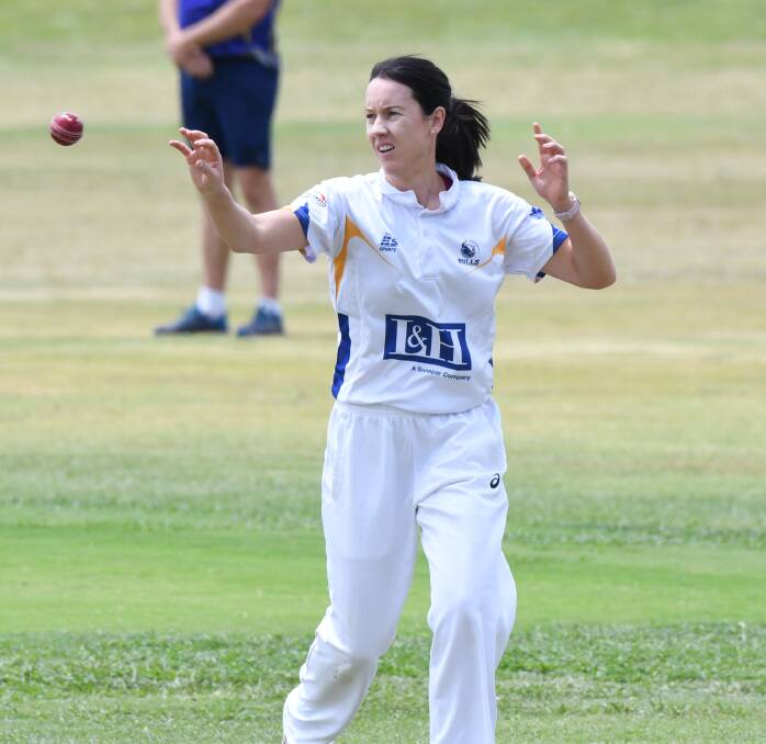 SHE'S BACK: Lisa Griffith returned to Bathurst local cricket for the first time in four years on Saturday. Photo: CHRIS SEABROOK