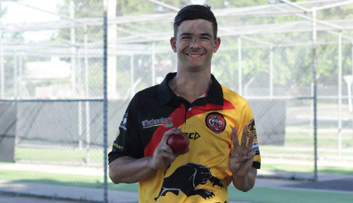 HAT-TRICK: ORC youngster Tait Borgstahl took a hat-trick while playing Bathurst District Cricket Association third grade against Rugby Union on Saturday. Photo: BRADLEY JURD