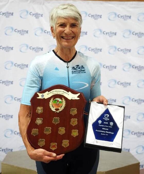 HONOUR: Rosemary Hastings was named 2020 NSW Cycling's women's masters 70-75 cyclists of the year. Photo: ST GEORGE CYCLING CLUB