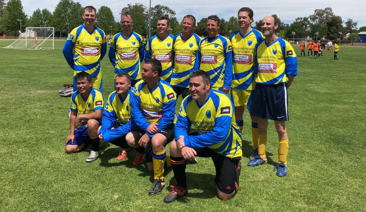 Bathurst White side at over 35s Cowra Country Cup. Photo: BATHURST DISTRICT FOOTBALL FACEBOOK PAGE