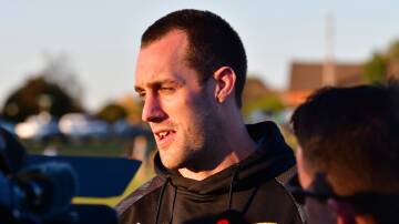 Isaah Yeo spoke to the media at a Penrith Panthers coaching clinic at George Park on Thursday, April 18. Picture by Alexander Grant