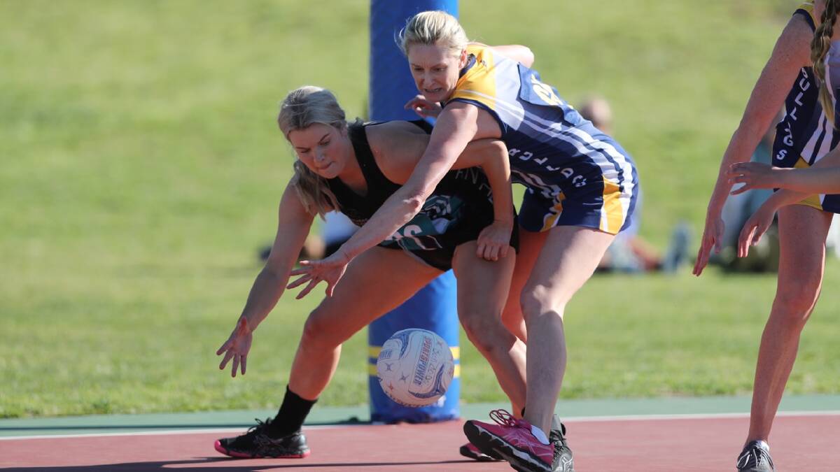 SEASON BACK: Bulldogs Verdelho's Kate Burns (right) in action last year. Her team was back in action on Saturday.