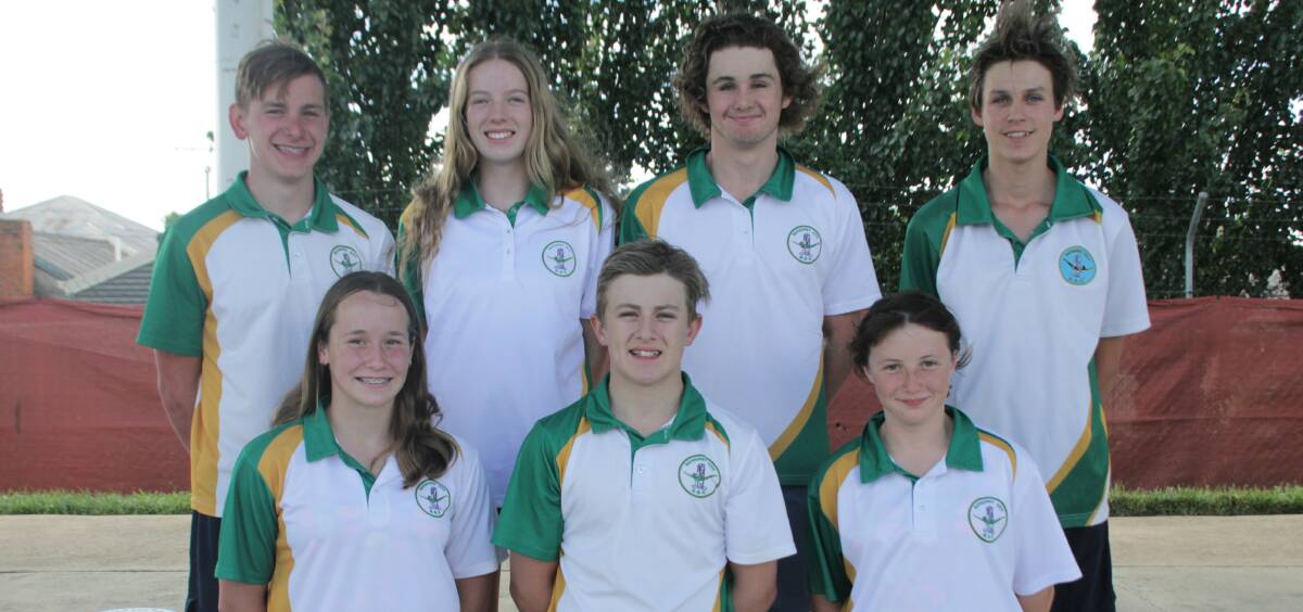 STATE: Back: Tyler Johnson, Bronte Cullen-Ward, Will Kelly and Caleb Cashman. Front: Sienna Whalan, Liam Deegan and Violet Henson. 