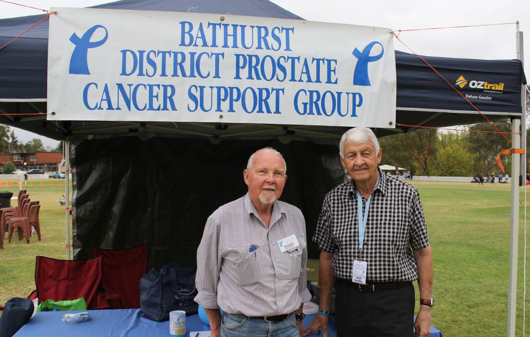 RAISING AWARENESS: Bathurst District Prostate Cancer Support Group treasurer Tony Sutton and committee member Ray Griffin. Photo: BRADLEY JURD