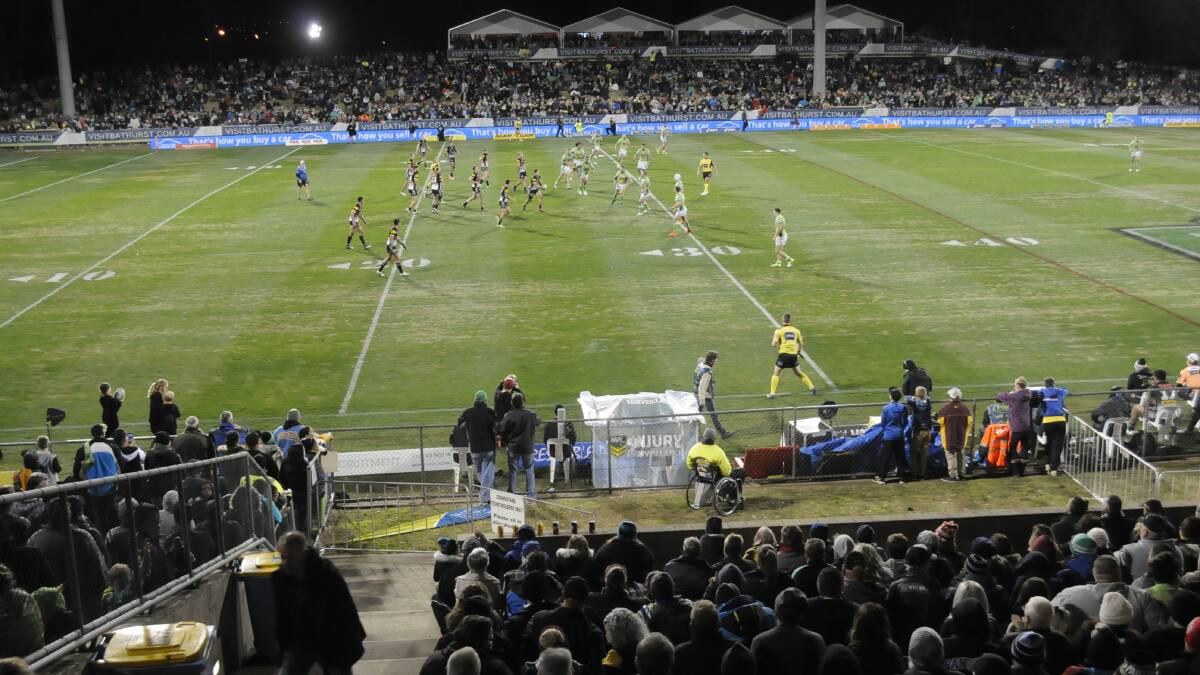 ON SALE: The crowd at this year's Penrith Panthers versus Canberra Raiders clash in June. 8730 fans showed up to the game at Carrington Park. 