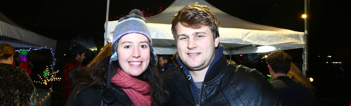 SMILES: Kanja Le Roux and Harley Bartlett were both at the Bathurst Winter Festival's Brew and Bite. 071418pbbrew10