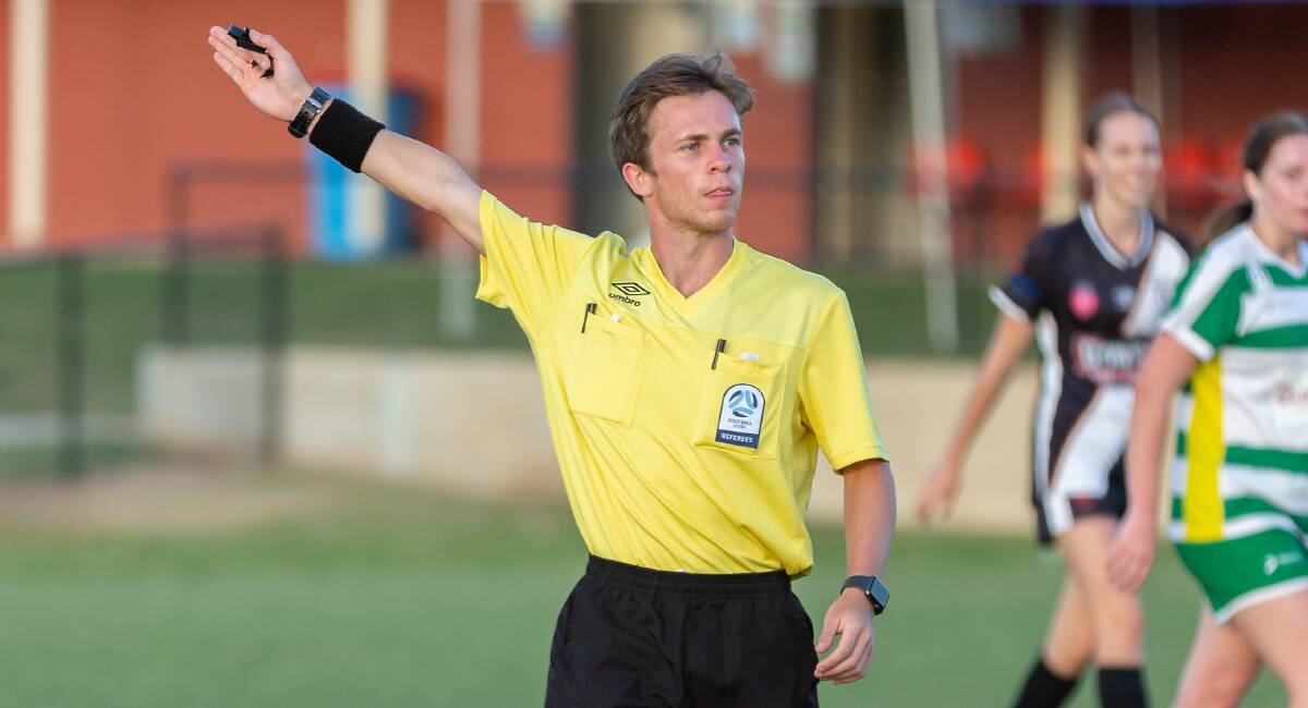PROSPECT: Bathurst referee Liam Smith has been selected in Football NSW's Referee Academy for 2022. Photo: HUGH FENTON-WHITE