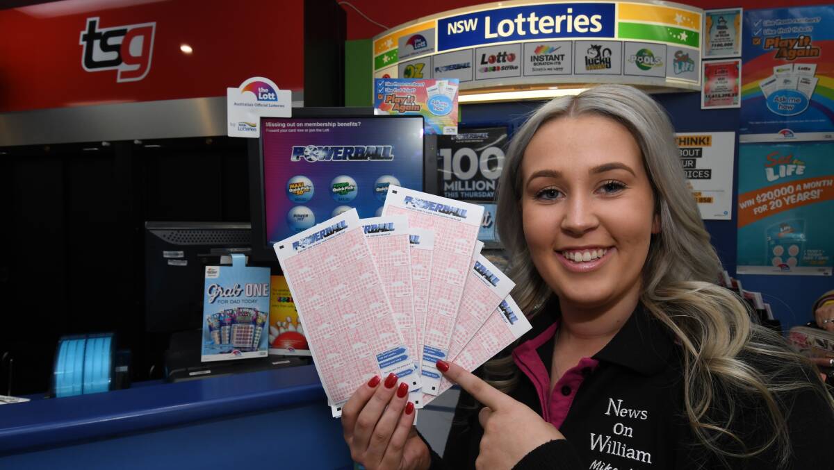 CASH UP FOR GRABS: Mikaela Graham, at News on William. Make sure you get yourself a Powerball ticket if you want to go in the mix to win $100 million. 