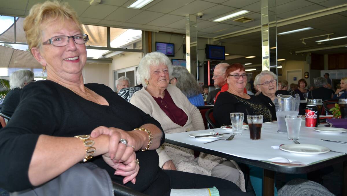 GREAT FEED: Margie Bennett, Jean Cooke, Sue Markwick and Marie Renshaw on Friday, at the Bathurst Golf Club for a Can Assist fundraiser lunch. 050517can6