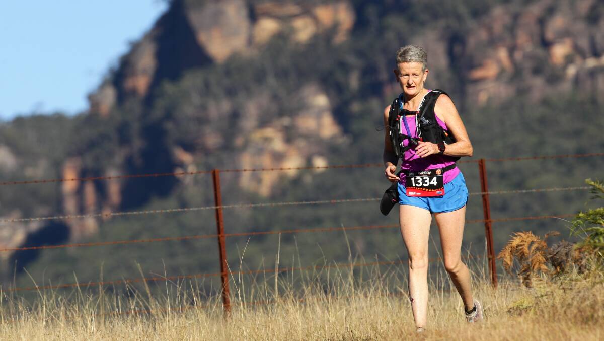 RUNNING: Fran Grady in action at the Ultra Trail Australia event in 2016. Sunday's Edgell Jog will not be as gruelling as last year's 100 kilometre run. Photo: AURORA IMAGES
