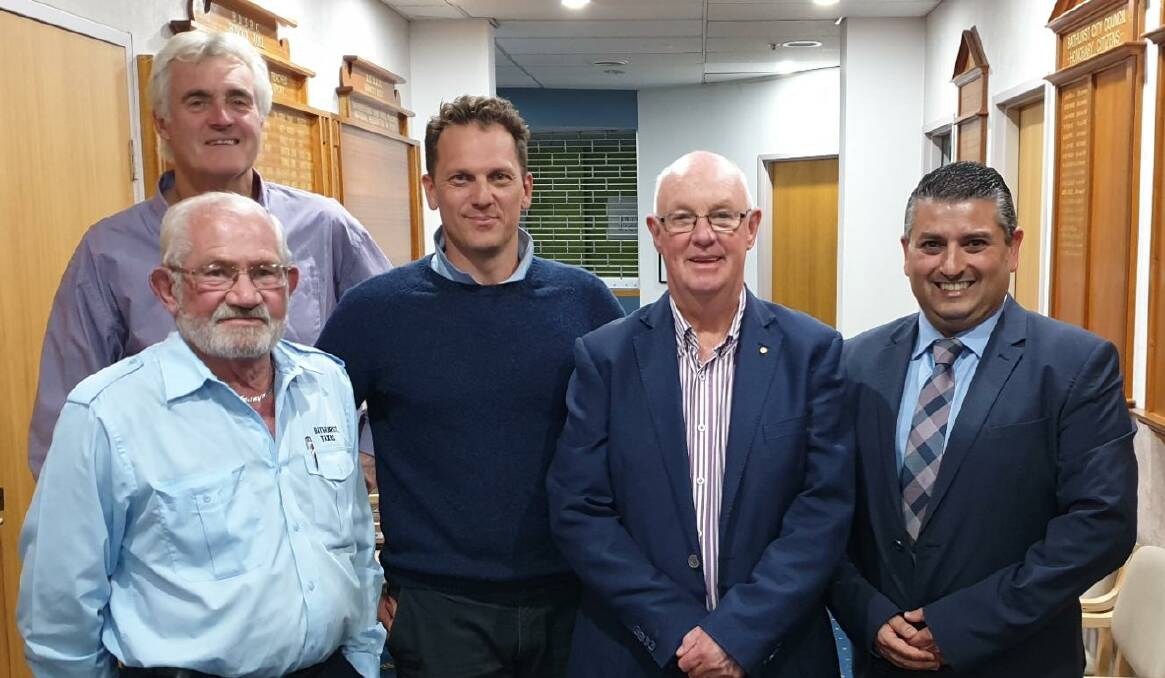 NSW Taxi Council deputy chief executive officer Nick Abrahim (pictured on far right) met with members of the Bathurst council on Wednesday evening. Photo: SUPPLIED