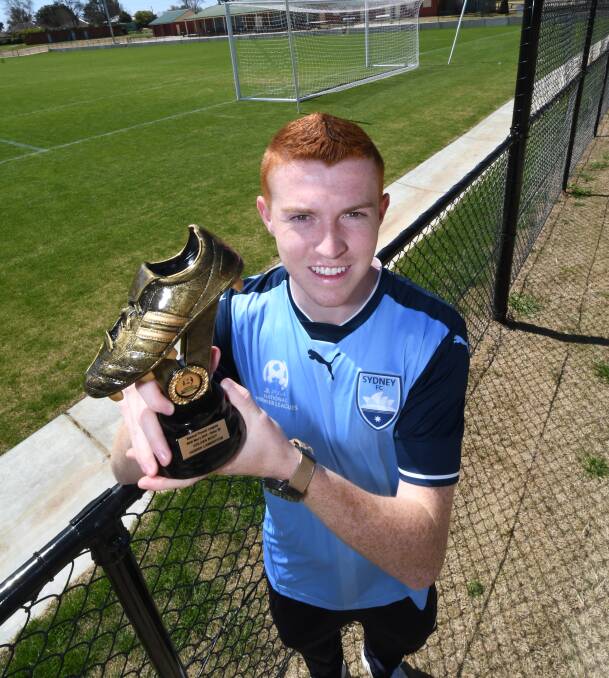 WINNER: Bathurst product Hamish Lamberton won the golden boot award in his first season in National Premier Leagues under 20s for Sydney FC. Photo: CHRIS SEABROOK