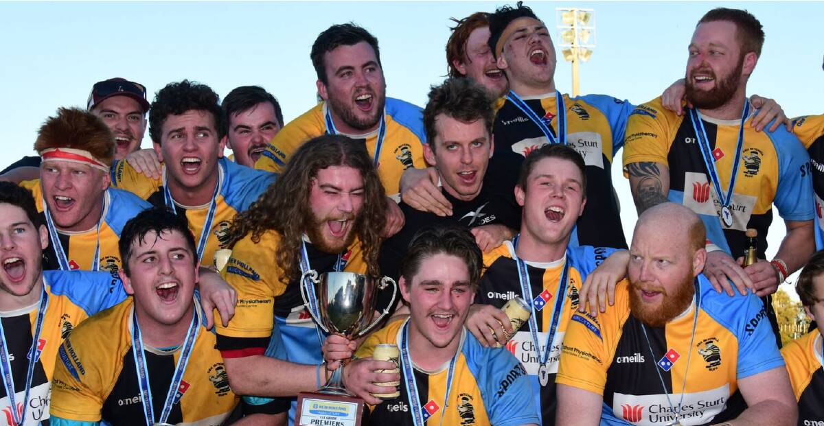 POSTPONED: CSU following its New Holland Cup grand final win last year. There'll be no rugby played in the Central West until May. 