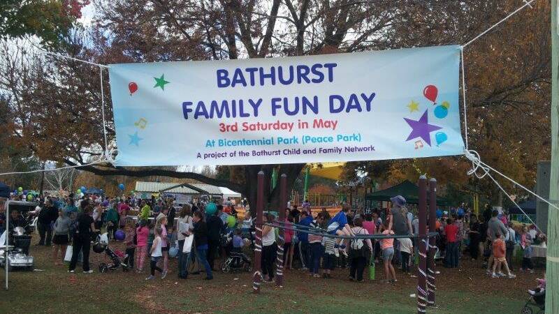 Join Us: Bathurst Child and Family Network Bathurst Family Fun Day will be held at Macquarie River Bicentennial (Peace) Park on Saturday, May 19 from 11am to 2pm. 