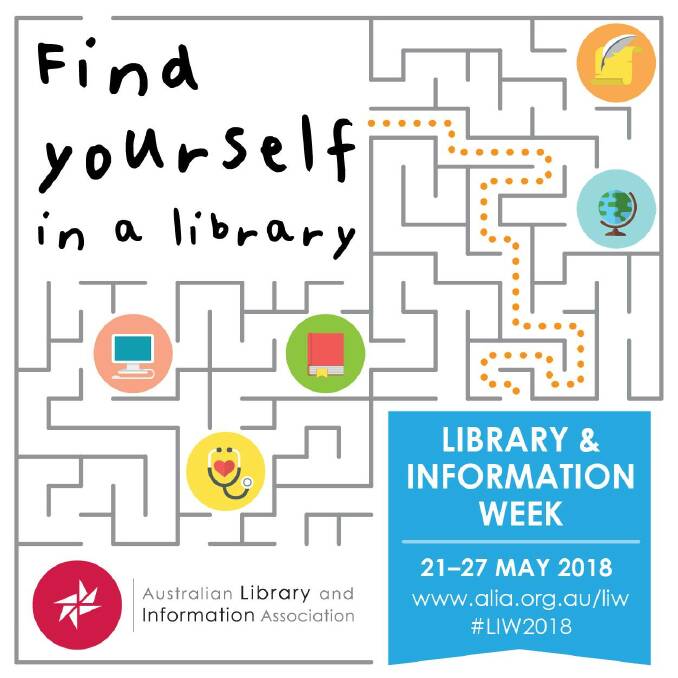 Saturday, May 26: Library and Information Week. Book Sale 10am to 3pm. To book phone 6333 6281 or for more information visit Library’s website or Facebook page.