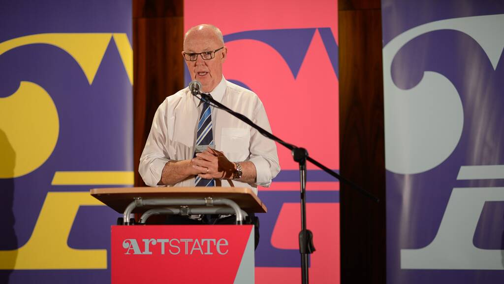 ART AT HEART: Mayor Graeme Hanger at the official Artstate handover. Next year’s event will showcase Bathurst as a centre of cultural excellence.