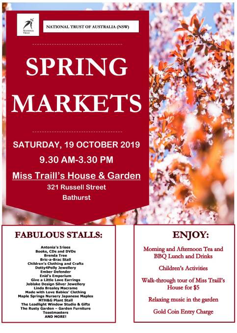 Fun day with many stalls, music in the garden, morning and afternoon teas, BBQ lunches, children's activities, special $5 walk-through Miss Traill's House
