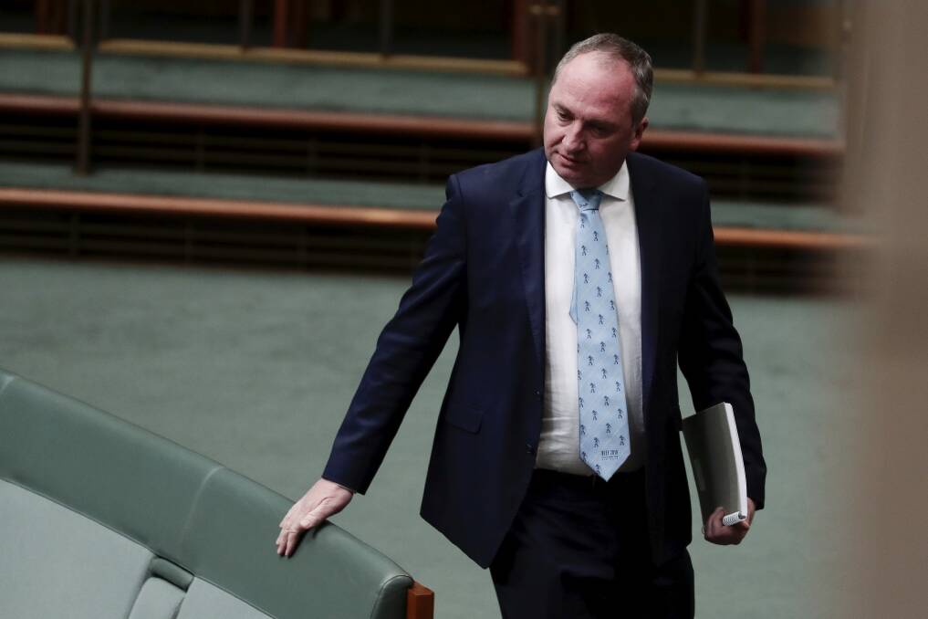 BATTLE: While the timing has been questioned, Barnaby Joyce says he chose to reveal his mental health battle to help others. Photo: Alex Ellinghausen