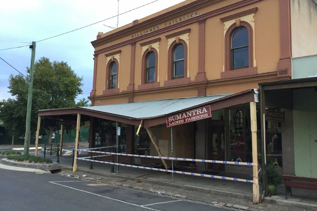 Stonemans BookRoom in Castlemaine sustained damage on Friday night. Picture: David Williamson
