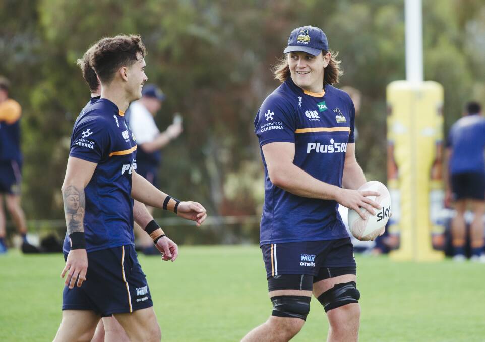 KIWI EXPERIENCE: Bathurst native Tom Hooper made his Super Rugby debut for the Brumbies in New Zealand. Photo: DION GEORGOPOULOS
