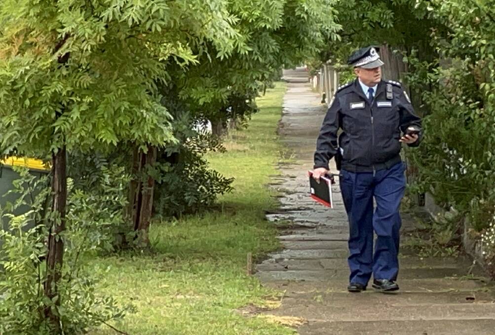 Bathurst Police on the scene of an alleged stabbing in Bathurst on November 24, 2023. Picture by Western Advocate newsroom