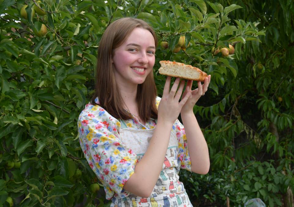 Anya Cherepanova with one of her freshly made focaccias on January 12. Picture by Jay-Anna Mobbs