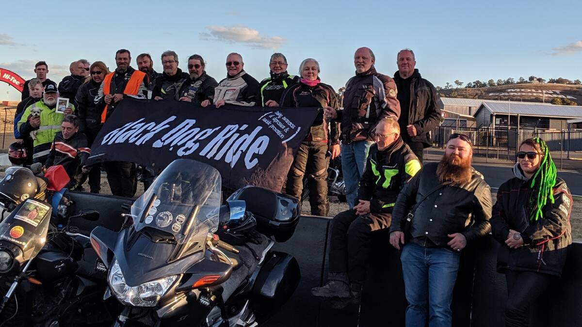 ON THE ROAD: It's not just the Black Dog Ride One Dayer that is hosted by Bathurst. Participants on a Black Dog ride around Australia were also in the city last year.