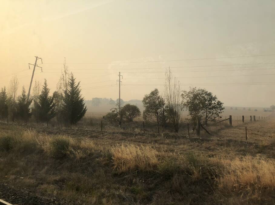 HAZE: Bushfire smoke has cloaked the region in recent days. Now a heatwave has added to the challenging conditions. Photo: TRACY SORENSEN