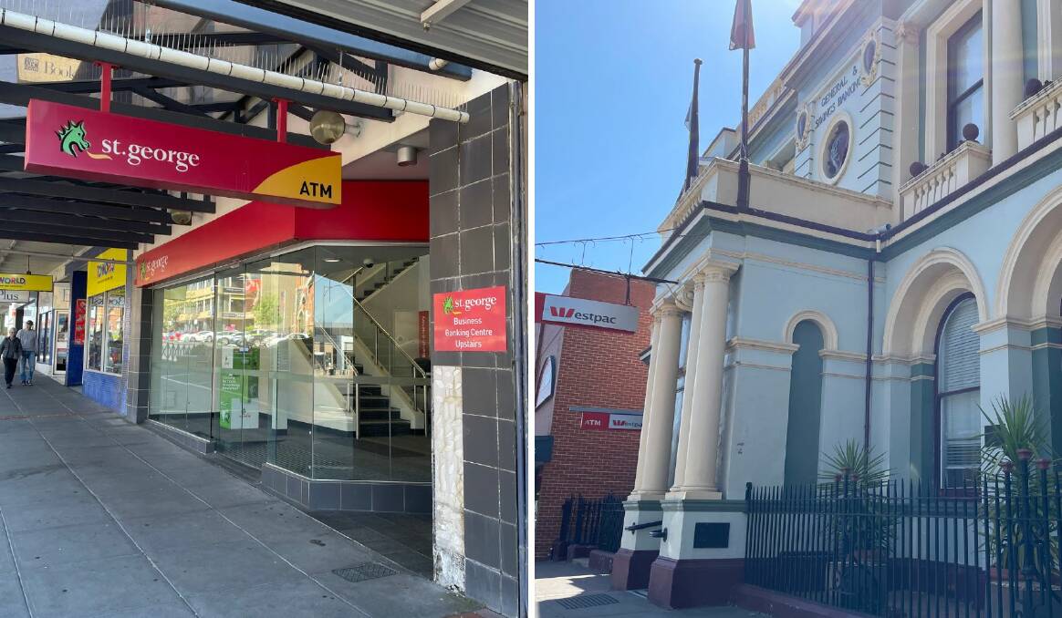 St George Bathurst in Howick Street and the grand Westpac building in William Street.