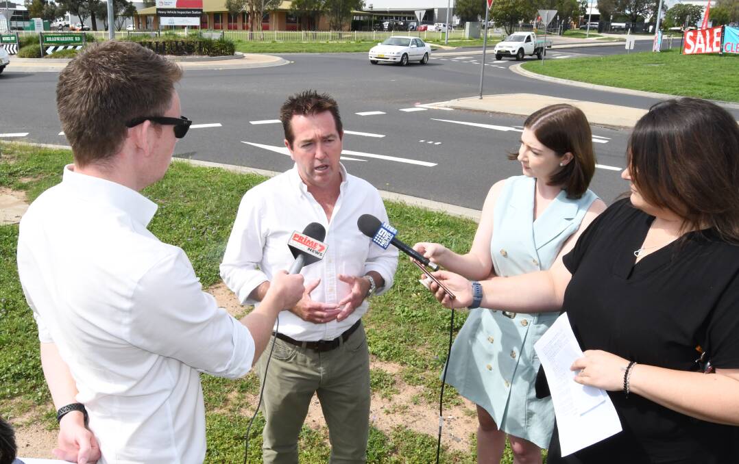 CENTRE OF ATTENTION: Member for Bathurst Paul Toole at the announcement that $26 million will be spent on road safety projects in the electorate.