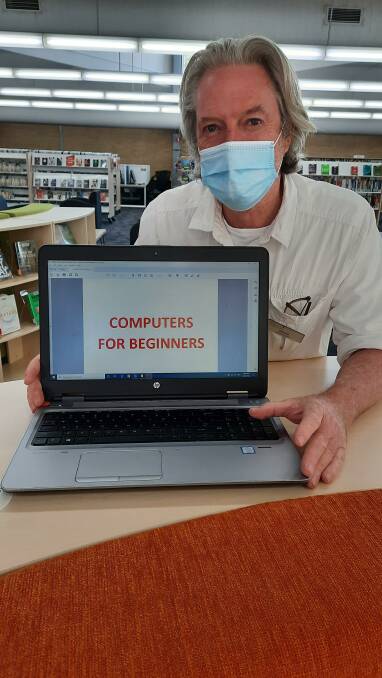 LOG ON: Cataloguing officer Shane Summerton will help present computer classes for beginners at Bathurst Library next month.