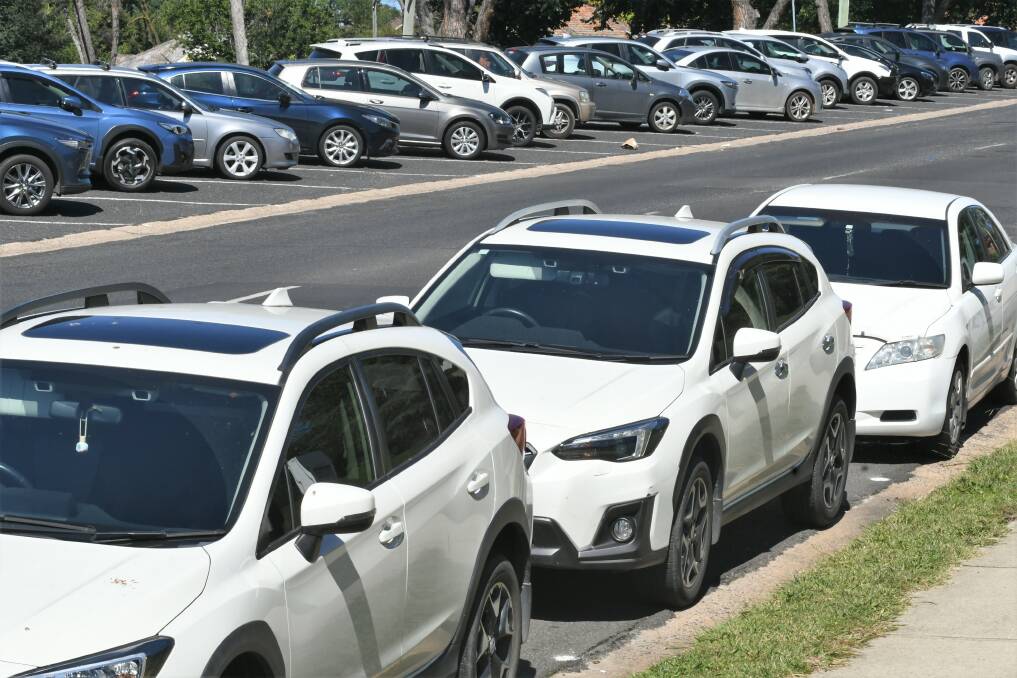 FULL HOUSE: Parking is often at a premium in the Bathurst Hospital precinct. Photo: CHRIS SEABROOK