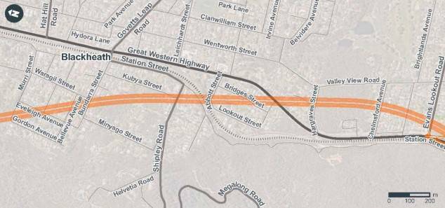 The proposed route under Blackheath under the previous tunnel proposal.