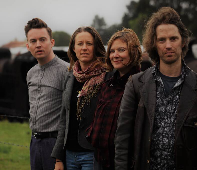 CIRCUIT WORK: Luke Plumb (far right) and The Circuit's first album has received enthusiastic reviews.